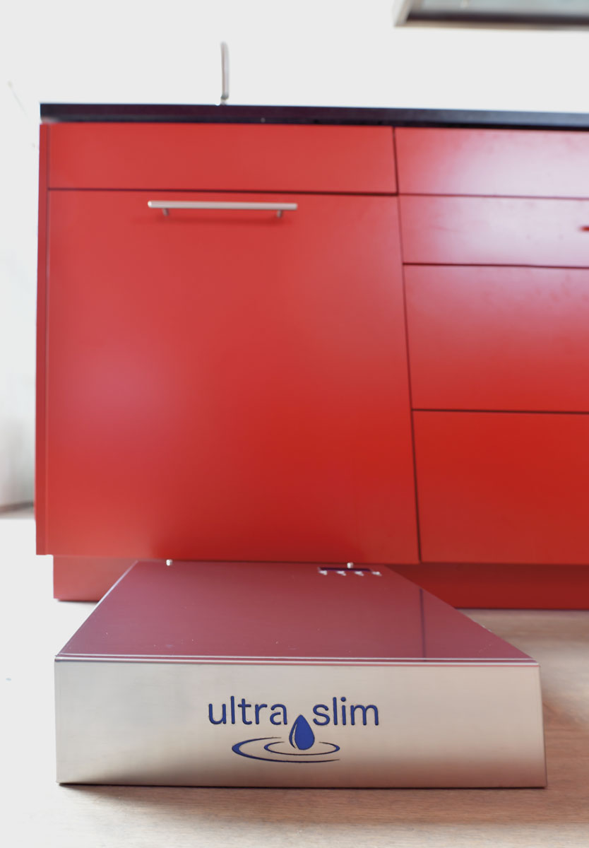 ultra-slim: kitchen plinth water filter system ultra-slim: kitchen plinth water filter system